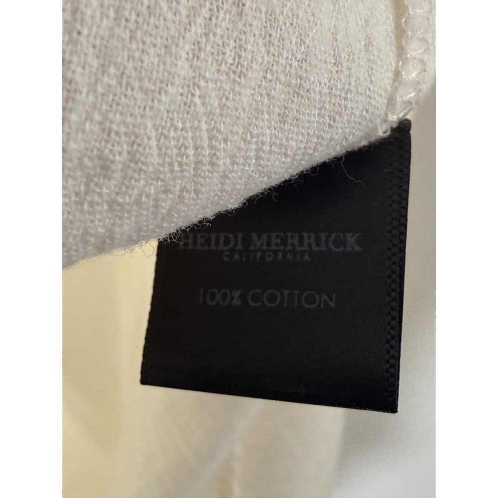 Heidi Merrick Sous Dress Ivory White Beachy Vacation Resort Leather Collar XS - Picture 8 of 13